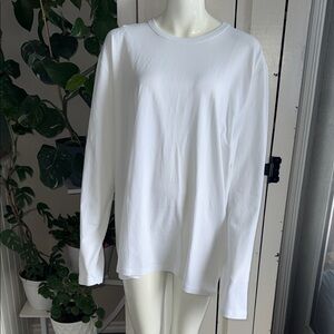 Rough Dress Mens Classic White Long Sleeve Tee NWOT XXL